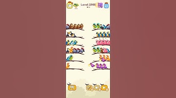 Bird sort puzzle game level 2985 #birdsort #games #game