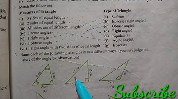 Mathematics class 6 exercise 5.6 complete. types of triangles