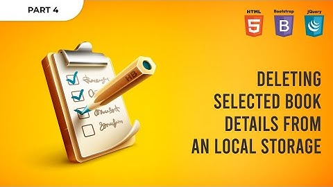 Deleting selected book details from local storage || jQuery tutorial for beginners Part 4