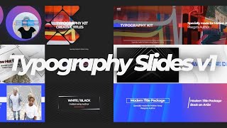 Typography Slides V1 Premiere Pro Templates