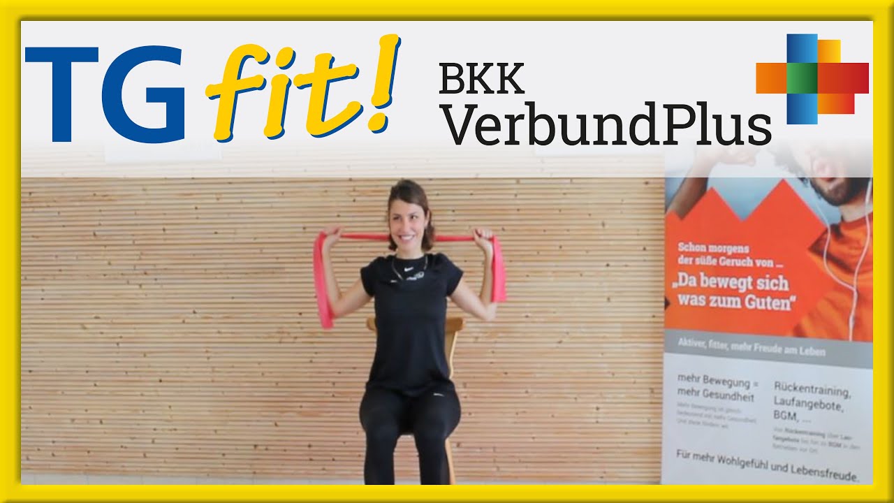 Senioren Hockergymnastik // Übungen mit dem Theraband // 10 Minuten