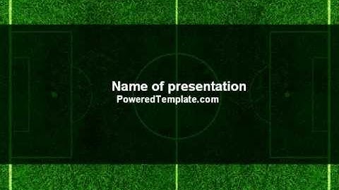 Football Play Field PowerPoint Template by PoweredTemplate.com