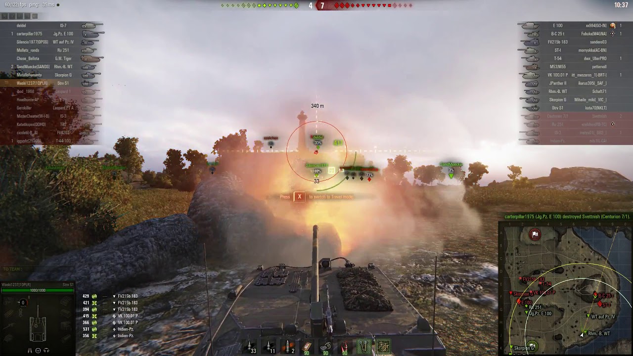 world of tanks,Strv S1, Cliff, Standard,4829dmg,