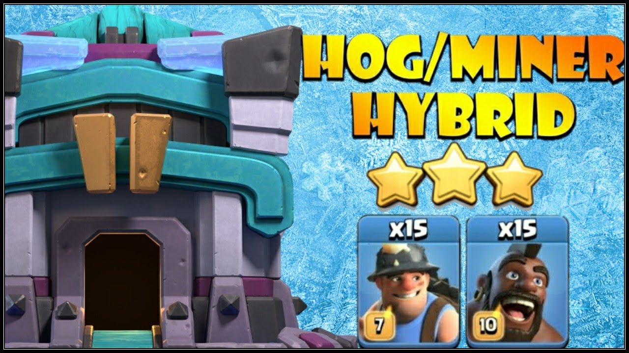 BEST TH13 FARMING AND WAR ATTACK STRATEGY 2020! HOGS MINERS HYBRID ATTACK!! - CLASH OF CLANS(COC)