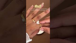 Trendy 4 in 1 stylish stack ring. #ring#stainlesssteeljewellery#waterproofring#stackring#bow#heart