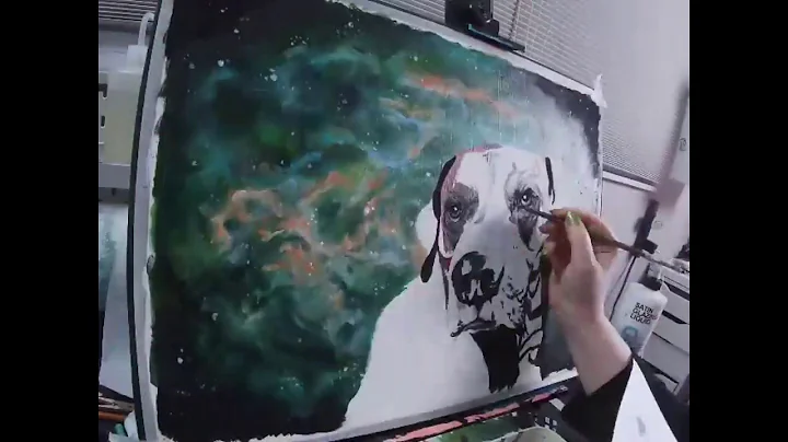 Sending Gus into Space Timelapse Acrylic Painting ...