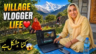 A Day in the Life of a Mountain Village Vlogger 😱| Lifestyle of YouTuber | Village Vlogger Gilgit😍