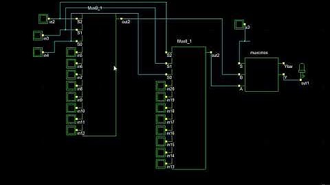 DSCH| MUX 16 : 1  using 8:1|cascading Mux
