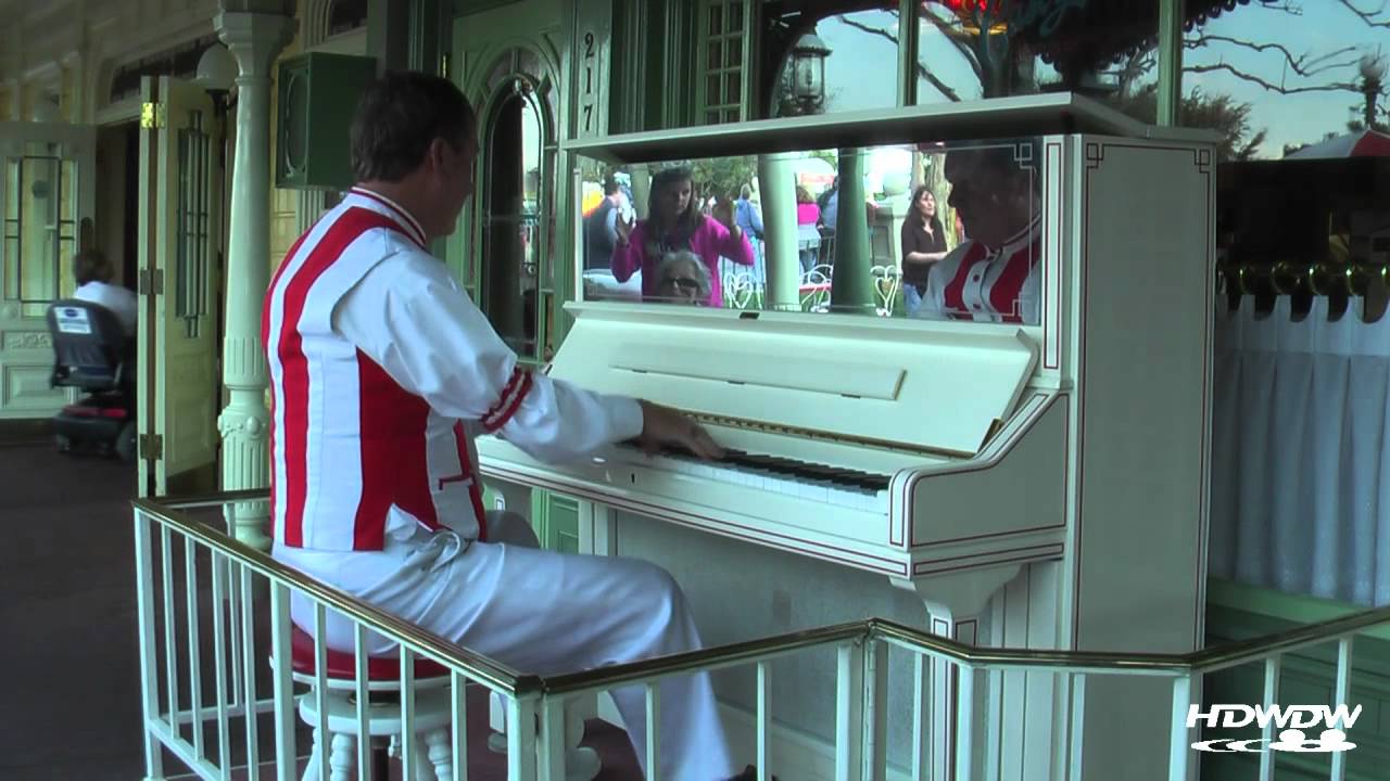 Casey's Corner Pianist Walt Disney World Magic Kingdom YouTube