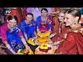 Foreigners Enjoying Bathukamma Celebration At Lumbini Park