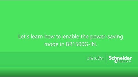How to enable the power-saving mode in BR1500G-IN