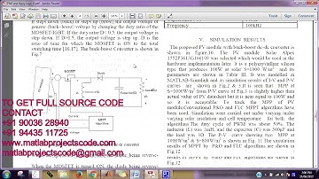Simulink project for MPPT of Solar Photovoltaic Cell Using Perturb &observe & fuzzy logic controller