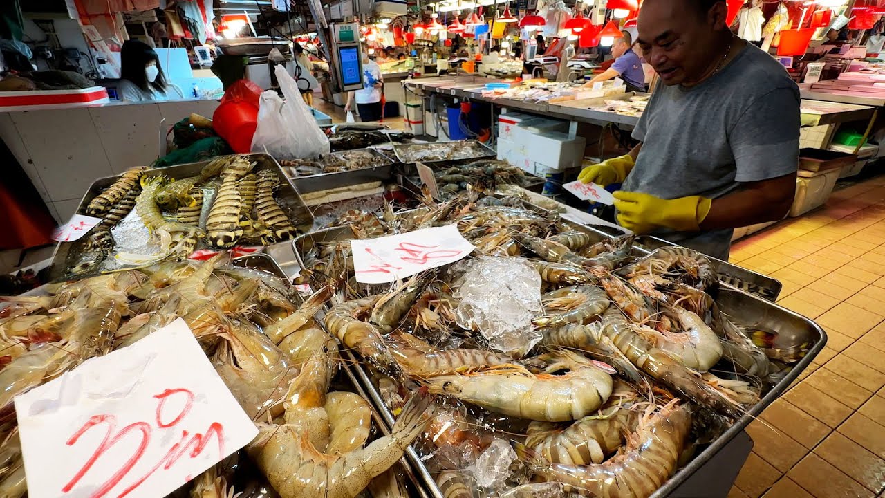 澳門 Macao 下環街市 營地街市 海鮮市場 熟食中心  感受澳門本地人的日常生活和煙火氣 80元一斤斑馬蝦 22元一條虱目魚 Seafood Market StreetFood Citywalk