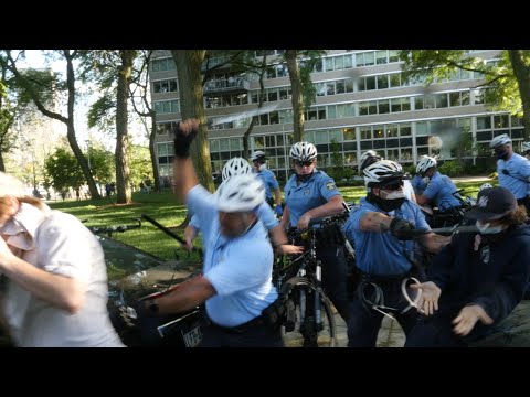 Police beating peaceful protesters at a George Floyd protest in Philadelphia