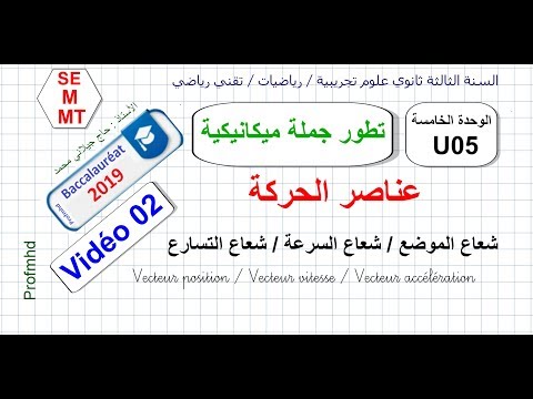 3AS Physique / U05 / Vidéo 02 / عناصر الحركة