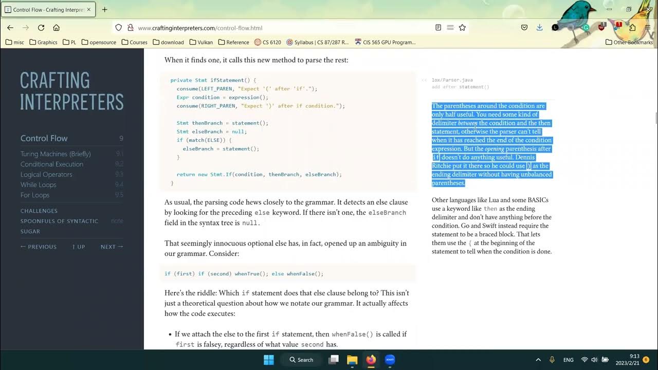 Programming languages virtual meetup crafting interpreters chapters
