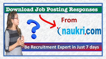 How to Download Job Posting Responses in Excel sheet from Naukri.com