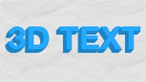 3D Text - 2 Minute Photoshop Tips