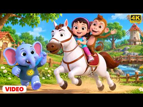 Chal Mere Ghode Tik Tik - चल मेरे घोड़े | 24 Minutes Hindi Poems | Hindi Rhymes | Sumu Nursery Rhyme