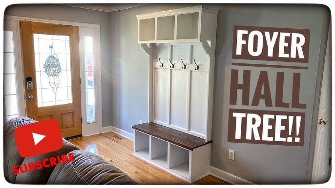 Honey-Can-Do Entryway Bench with Coat Hooks and Shoe Storage