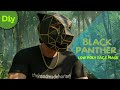 Make a Premium 3D BLACK PANTHER Mask 🖤⚡ Gold Detailed Paper Craft! #blackpanther