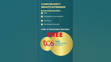 CYBER SECURITY - How to Get a 4-6 Hour FREE Work-from-Home Internship with TCS!