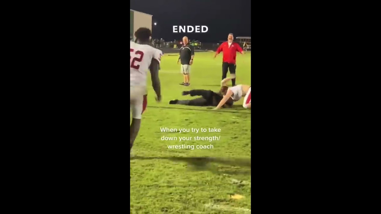 This Football Player Tried To Wrestle His Coach And It Backfired 