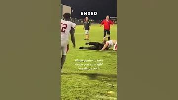 This football player tried to wrestle his coach and it backfired 😂