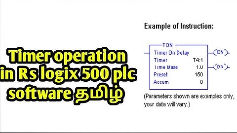 Timer use in Plc with example program in tamil
