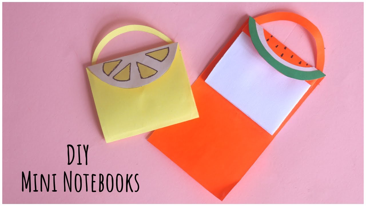 DIY Mini Notebooks Tutorial | Back To School Summer Crafts - YouTube