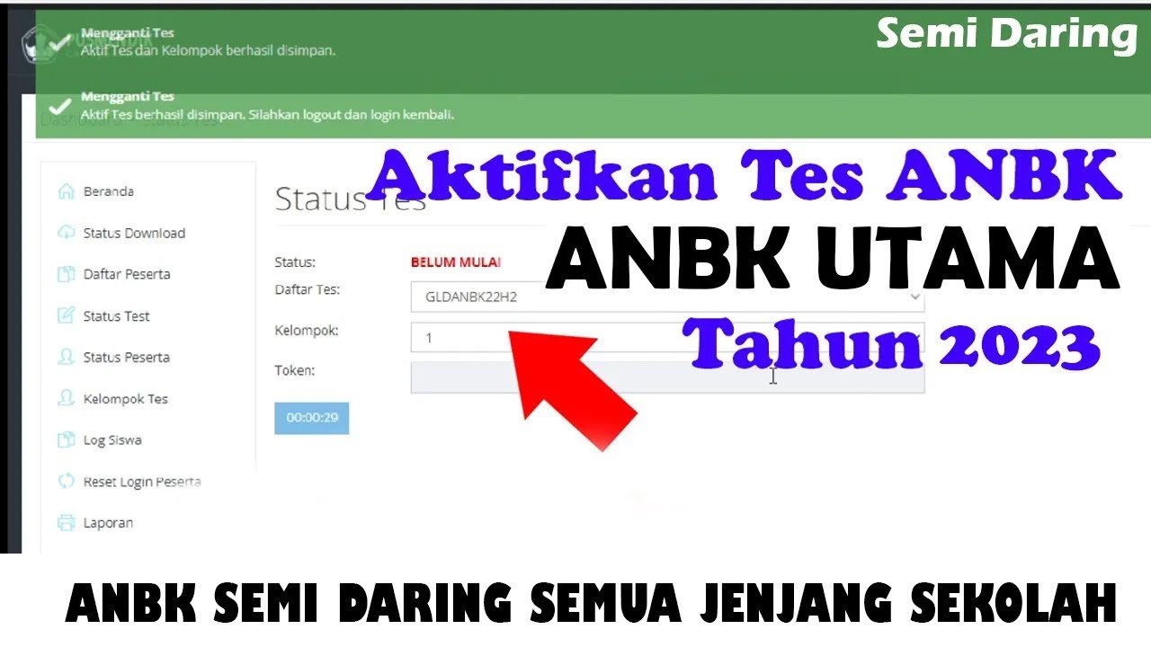 Cara Aktifkan Tes ANBK Utama Semi Online 2023