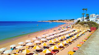 Armacao de Pera in high season: Walking Tour Algarve 4K July 2023