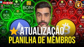 ⭐(MEMBROS) - CRIPTOS FRAQUEJANDO EM CIMA DE RESISTÊNCIAS MAJORITÁRIAS - ATUALIZAÇÃO DA PLANILHA