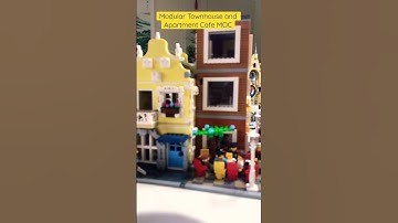 LEGO Modular Townhouse and Apartment Building MOC build complete! #shorts