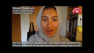 Student Volunteer Weaam Bassiouni s Story Aotearoa of Kindness