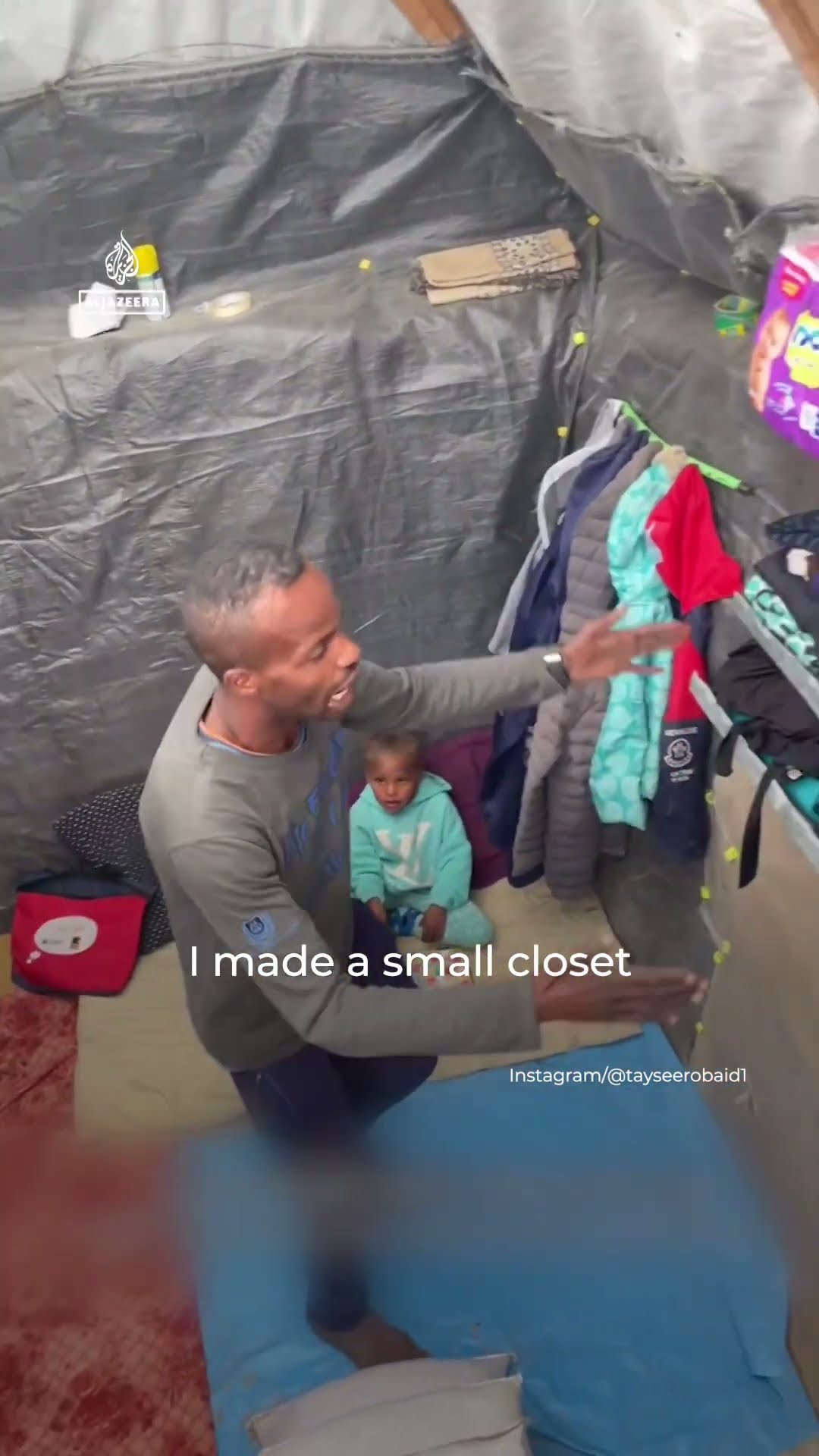 Palestinian man builds below-ground home for his family in Gaza | AJ#shorts