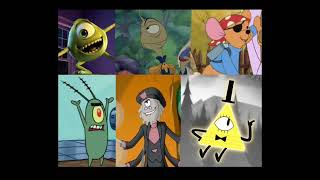 Beautiful One-Eyed Cartoon Characters Detailed Simplified Cartoon Version