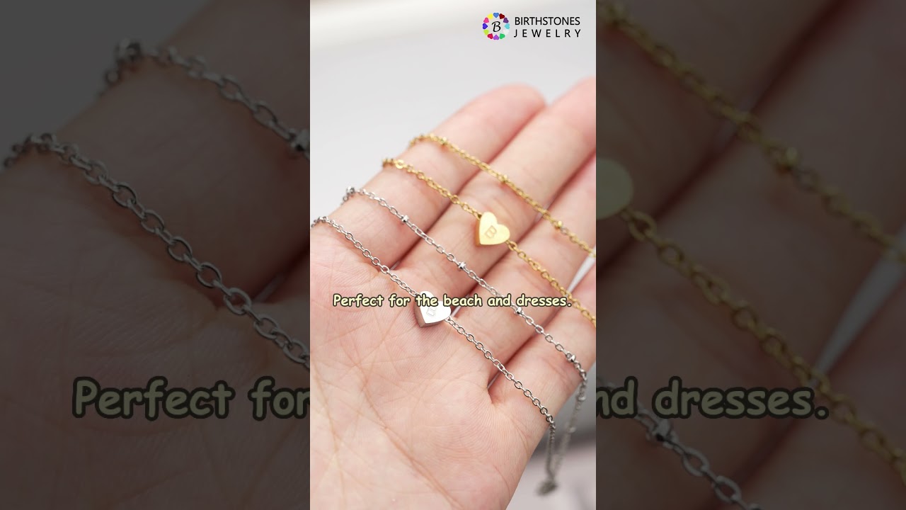 Custom Initial Anklet for Women 