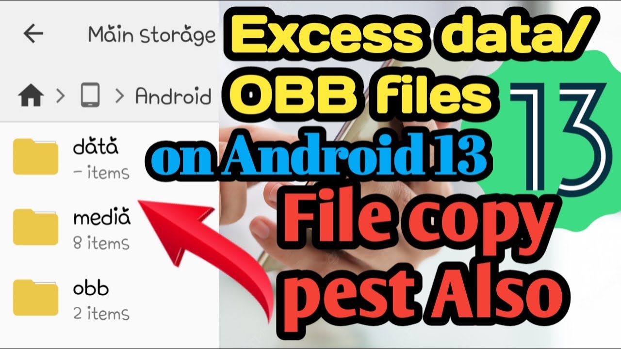 How to use android folder in android 13 || android 13 mein data obb ...