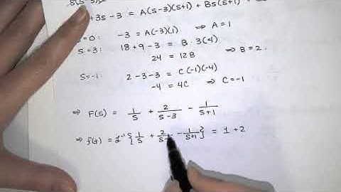 53. Practice with the Inverse Laplace Transformation and Partial Fraction Decomposition