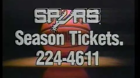 San Antonio Spurs Season Tickets Ad - 1986