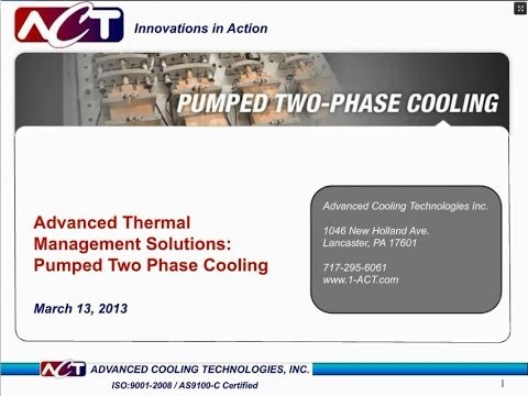 Advanced Thermal Management Solutions: Pumped Two Phase Cooling