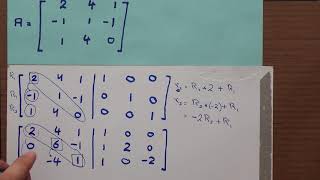 حل الانفرس بطريقة جاوس جوردن (Gauss Jordan inverse 3x3)