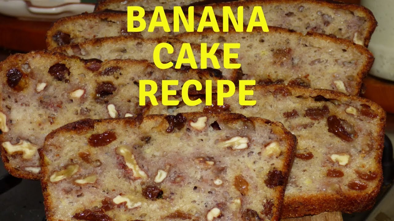 Banana bread recipe easy and healthy. Quick and moist banana cake with