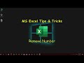 MS Excel Remove Number Tips &amp; Tricks | Ahsan Tech Tips