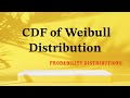 Cumulative Distribution Function of Weibull Distribution