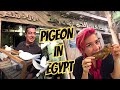 Local egyptian delicacy pigeon  authentic food in cairo