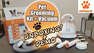 Grooming Kit with Vacuum Unboxing and How To Use PAWHAUS Grooming Kit + Vacuum DemoGina's Grooming