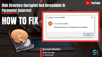 Fix External Hard Drive Error: Disk Structure Corrupted and Unreadable & Parameter Incorrect