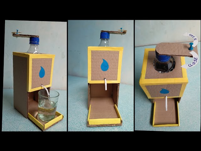 How To Make A Water Dispenser From Cardboard || Homemade Water Dispenser || water dispenser class=